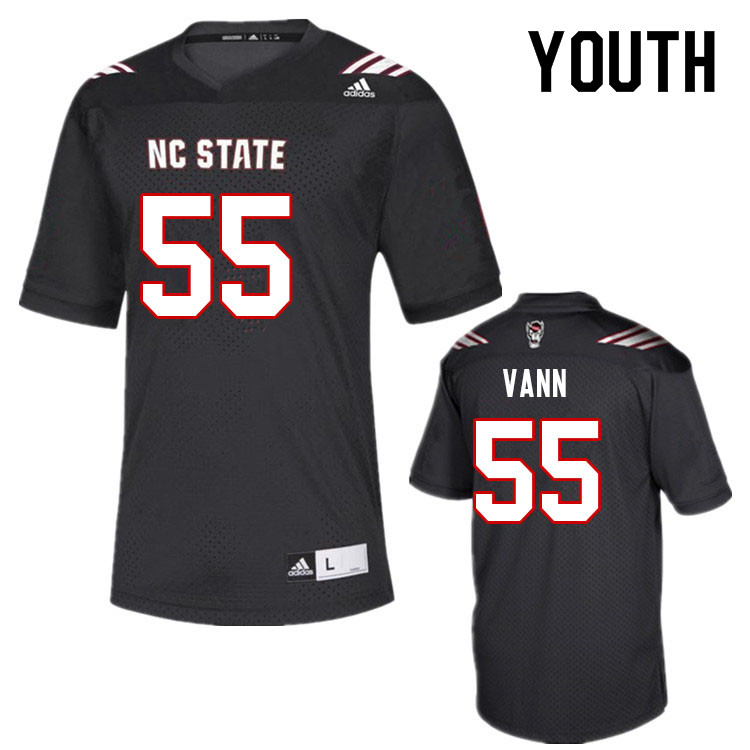 Youth #55 Rylan Vann NC State Wolfpack College Football Jerseys Sale-Black